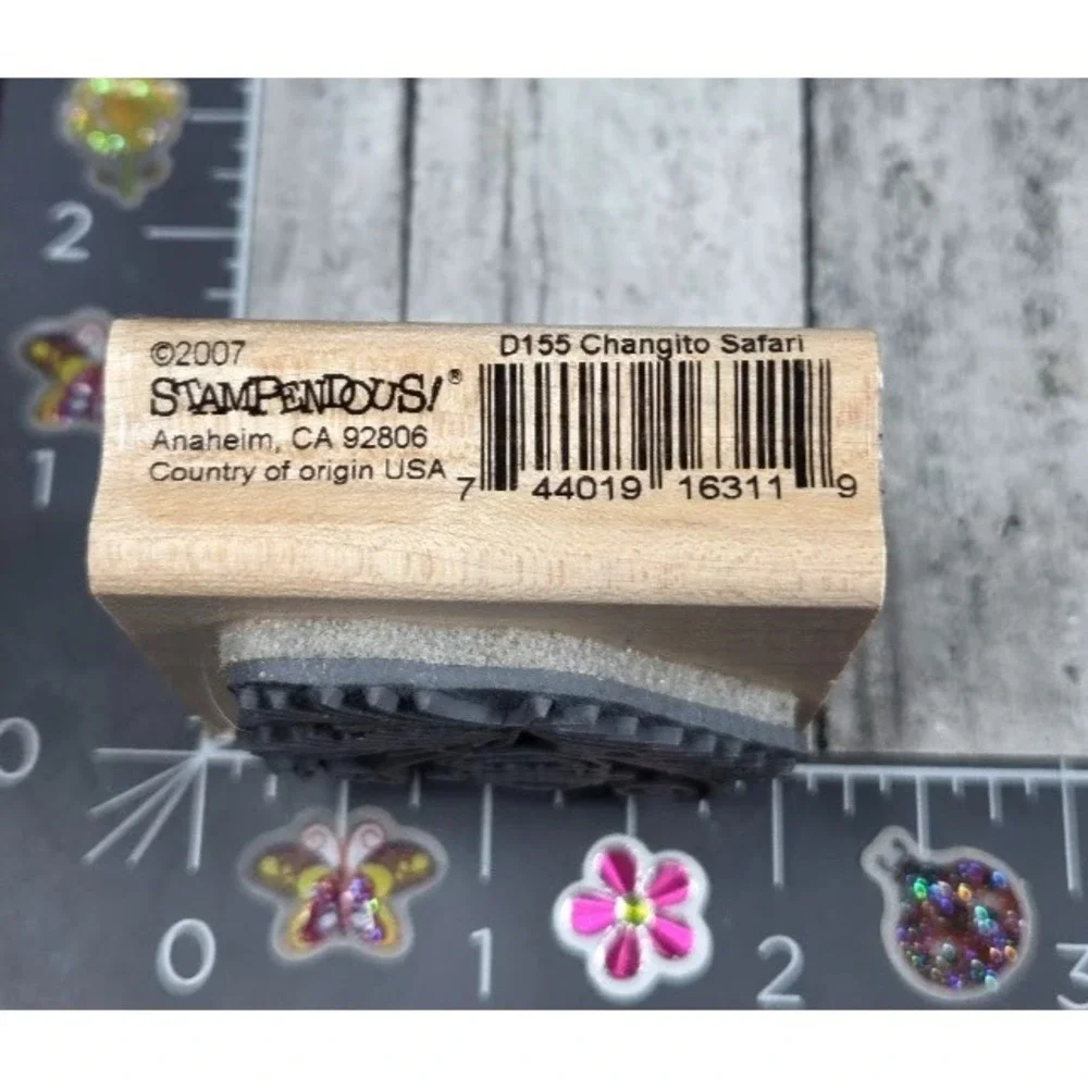 Stampendous Changito Safari D155 Monkey 2007 Rubber Stamp Wood #P94